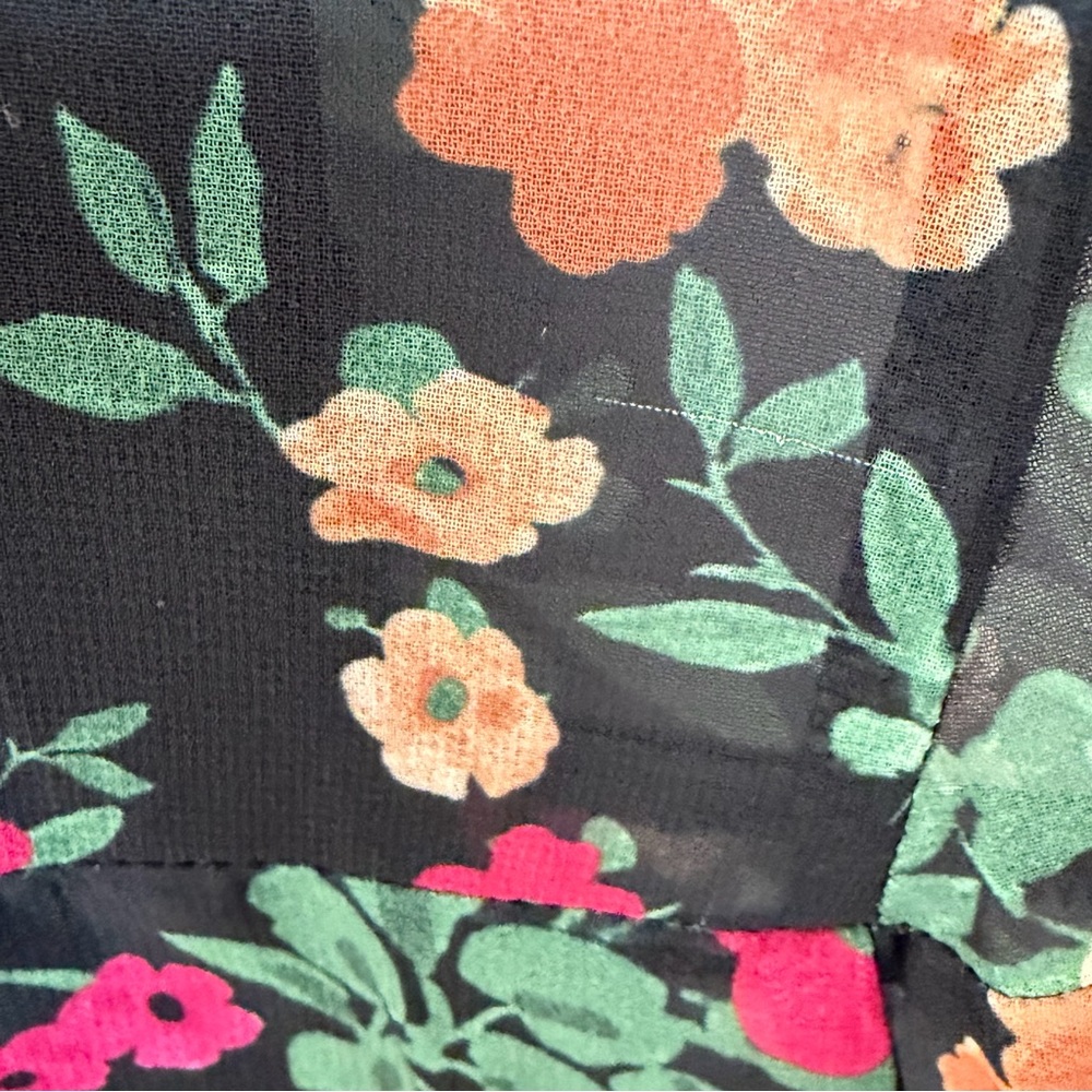 THML Floral Sleeveless Fit & Flare Dress Size Large - Picture 14 of 16